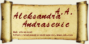 Aleksandra Andrašević vizit kartica